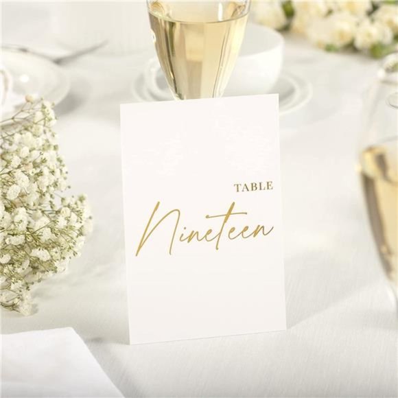 Wedding Table Numbers - Gold Table Numbers for Wedding Reception - Table Number - Picture 5 of 7